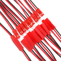 Lampu LED Strip Elektronik Merah JST 2 Pin 22awg Konektor Kabel Tahan Air Male Female
