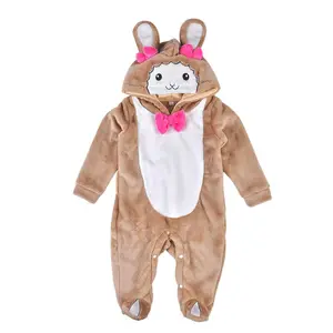 Yenidoğan bebek kış giyim OEM özel hizmet çocuk giysileri güzel hayvan tasarım tulumları tulum