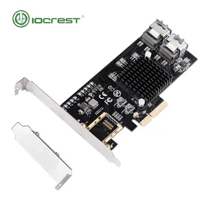 IOCREST full speed PCIe to 8 internal Ports SATA 6g ssd With SFF8087 card with Mini SAS to SATA Cable