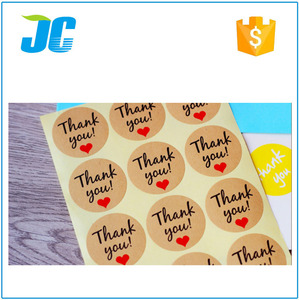 Adhesivo de Papel Kraft en Forma de <span class=keywords><strong>Corazón</strong></span> Personalizadas <span class=keywords><strong>Gracias</strong></span> Pegatina Del Sello - Product Image 5
