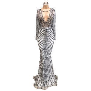 Silver Shawl Dress - Elegant Women's Evening Wear Silver Shawl Dress - Elegant Women's Evening Wear