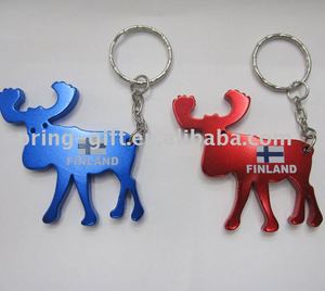 Moda vaca llavero Bull llavero abridor (Finlandia bandera logo) - Product Image 2