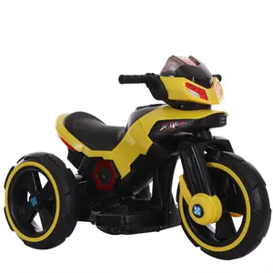 Fábrica de china novo modelo crianças frescas triciclo elétrico motocicleta 3 rodas led flash luz lâmpada pilha motocicletas para crianças