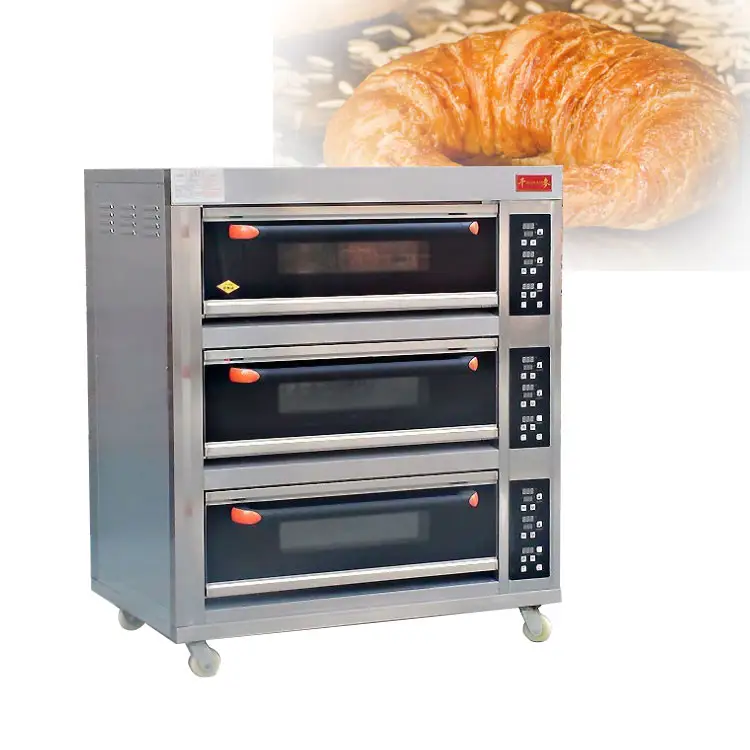 Forno comercial segundo andar dois/quatro disco grande capacidade, dupla forno pizza pão grande forno elétrico