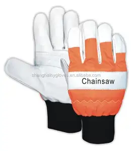 Factory sale CE EN381-7 Certified Leather Chainsaw Glove Class O - 7825 New Standard EN ISO 11393-4 (instead of EN 381-7) safety glove