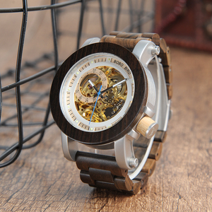 BOBO UCCELLO Meccanico Automatico Della Vigilanza di lusso uomo di <span class=keywords><strong>legno</strong></span> <span class=keywords><strong>orologio</strong></span> <span class=keywords><strong>da</strong></span> <span class=keywords><strong>polso</strong></span> <span class=keywords><strong>in</strong></span> acciaio inox - Product Image 4