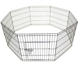 Huisdier Box Hond Konijn Puppy Spelen Pen Kooi Opvouwbare Omheining Krat Achthoekige Metalen Hond Hek Konijn Hekwerk 8 Panelen - Product Image 1
