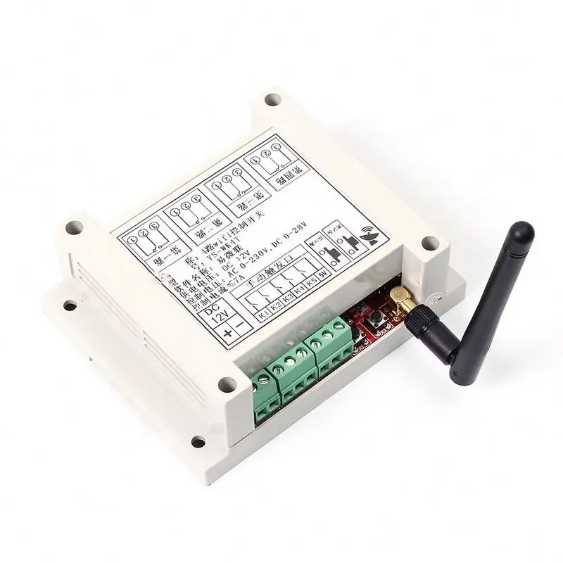 DC 9-38 V Relais Wifi Commutateur Multicanal de Télécommande De Téléphone Portable Module de Relais de Réseau Avec Antenne sans fil Maison Intelligente wk4