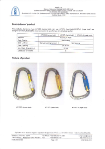 Mousqueton d'escalade en aluminium 25kN pour l'extérieur avec certificat CE - Product Image 6