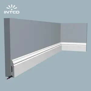 INTCO 热销防水浴室墙面板光板建筑厨柜皇冠造型踢脚板