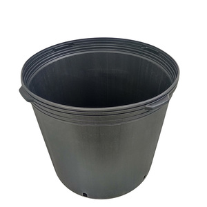 Grands pots à fleurs en plastique noir pour plantes d'extérieur, arbres, semis - Product Image 2