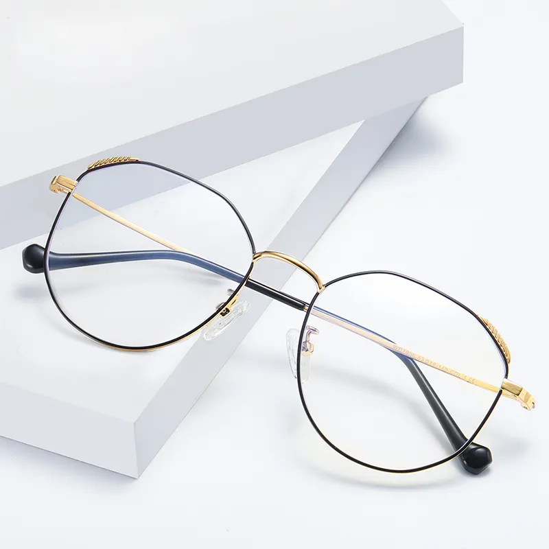 Light Blocking Glasses Optical Metal Frames Eyeglasses Blue Cute 2021 Customize Anti