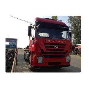 Hongyan Genlyon 6x4 traktör kamyon 380hp traktör kafası terminal konteyner traktör kamyon