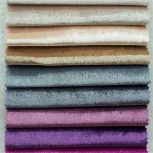 Fashion New Style Ice Velvet Shiny Colors Warp Knitting Upholstery Fabric Korean Fabric Velour Fabric 100% Polyester Plain 300KG