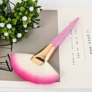 Angnya — brosse à cheveux synthétique rose, 1 pièce, éventail brosse simple avec Logo OEM/étiquette privée - Product Image 2