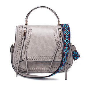 Bolso Bandolera Retro con Solapa de Borlas al por Mayor, Bolso de Mensajero de PU con Correa de <span class=keywords><strong>Guitarra</strong></span>, Bolso de Mano de Moda DOM107582 - Product Image 3