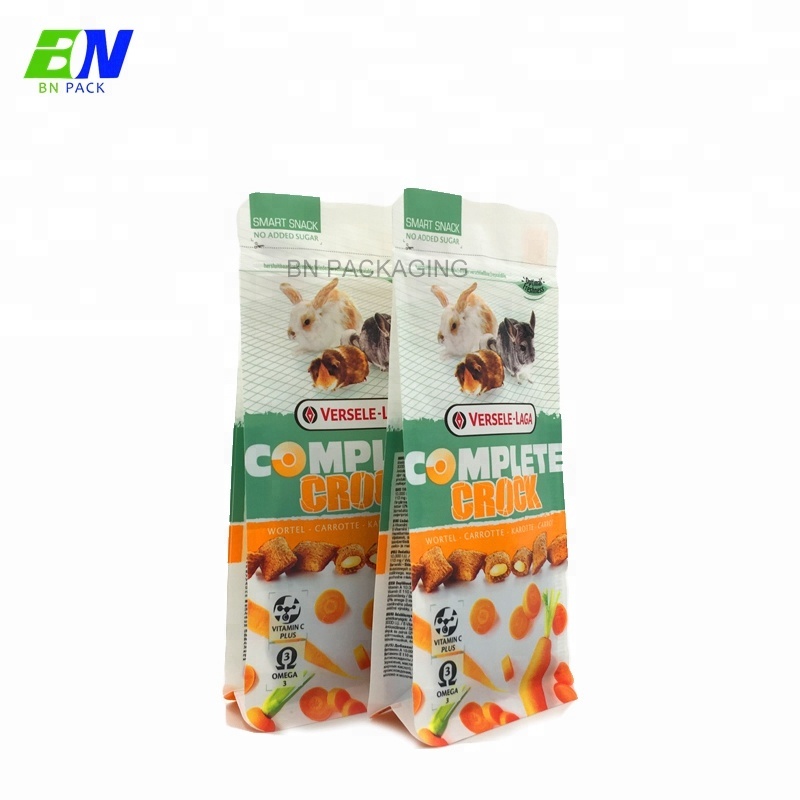 Ecofriendly food bag square bottom rabbit bird food seed sachet