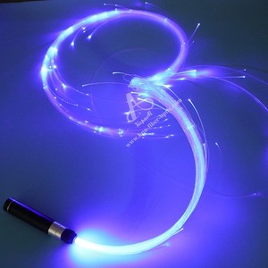 Fouet lumineux à fibres optiques LED avec effet de lumière clignotante à l'extrémité des fibres, pour la danse - Product Image 4