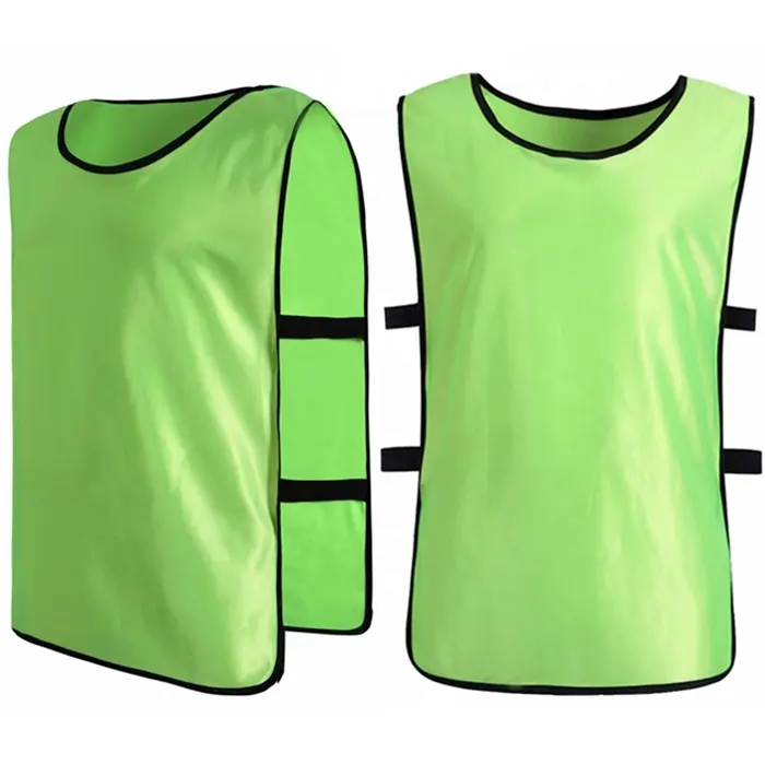 Blank soccer training bibs football vest uniform green sports jersey