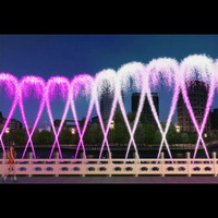 Instalación en sitio DMX512 lámpara software de música de baile fuentes
