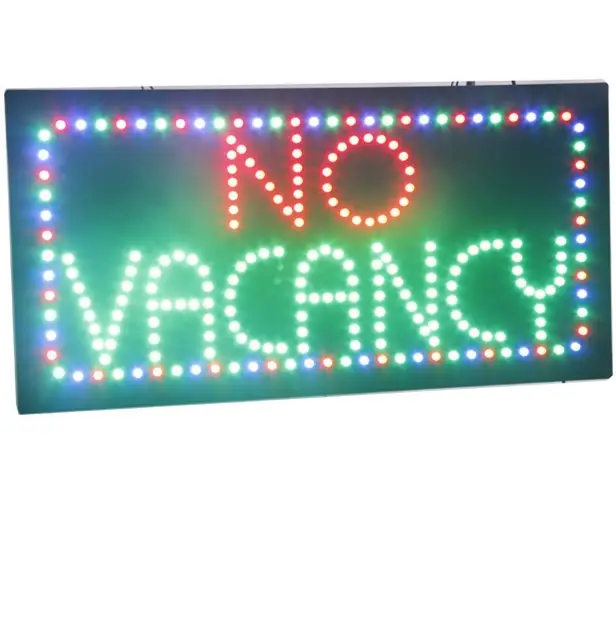 12*24'' Rectangle Indoor High Bright LED No Vacancy Sign Board with Wireless Control for Parking Lot