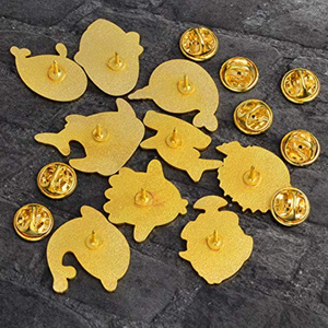 Magnetico posteriore trasparente del metallo dello smalto logo personalizzato risvolto pin folk artigianato - Product Image 6