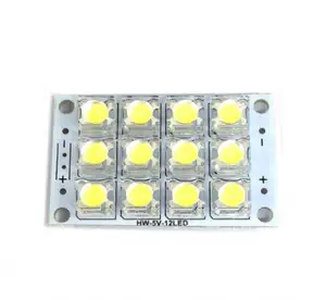 DC 3 V-5 V 12-LED Super Putih Cerah Piranha Papan LED Malam Lampu LED