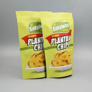 En plastique plantain banane chips collations emballage sacs pour croustilles