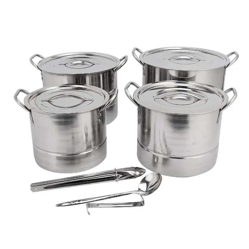 Stainless Steel Large Stock Pot With Removable Steamer Insert Steamer Stock Pot Set