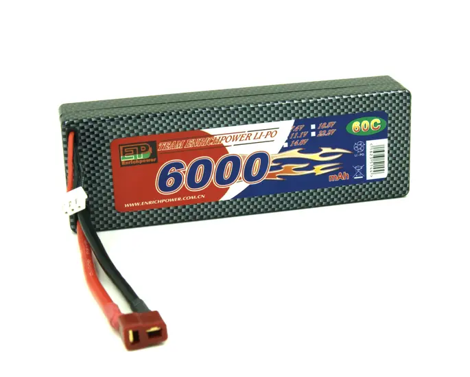 Enrich Power Hard Case Lipo Battery 2S 7.4V 3S 11.1V 4S 14.8V 6000mAh 60C 120C For RC Car Toys Racing