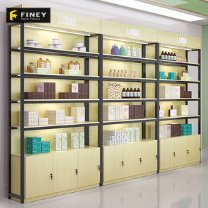 Shop Display Wood Showcase Cosmetic Shop Display Furniture Rack Wall Wood Cosmetic Display Cabinet And Showcase