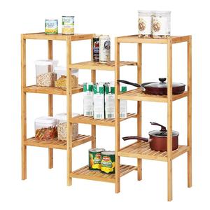 Étagère en bambou personnalisable pour plantes, Stand utilitaire pour Pots <span class=keywords><strong>de</strong></span> fleurs, 9 étagères - Product Image 2