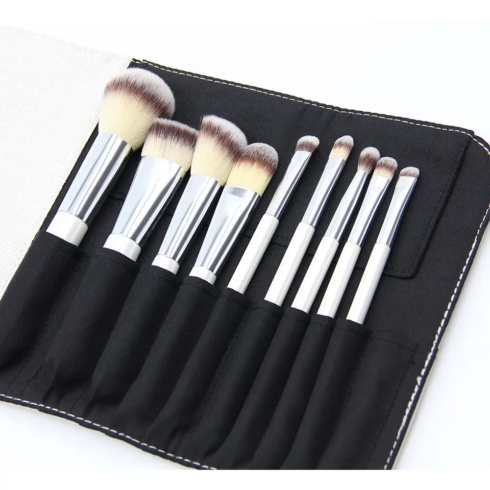 Wholesale Synthetic Hair Makeup Tool Makeup Cosmetic Tool 9Pcs Makeup Brushes Touch-Up Kit Set