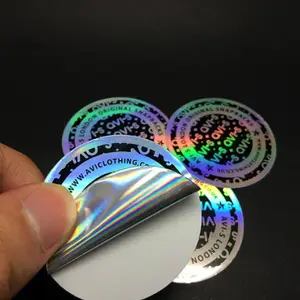 Fabrikada OEM lazer 3d hologram etiket 3 D projeksiyon epoksi çıkartmalar ucuz özel hologram etiket logo baskılı kozmetik kapları