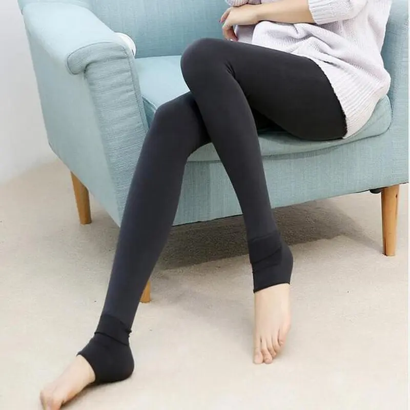 Design Leggings CUHAKCI Hot New High Quality Women Winter Warm Leggings Plus Velvet Inside Iined Elastic Thermal Slim Leggings