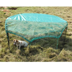 8 paneller taşınabilir yavru egzersiz çit hayvan kafesi ile kaliteli toptan ile kapak ağı sekizgen Metal köpek çit - Product Image 1