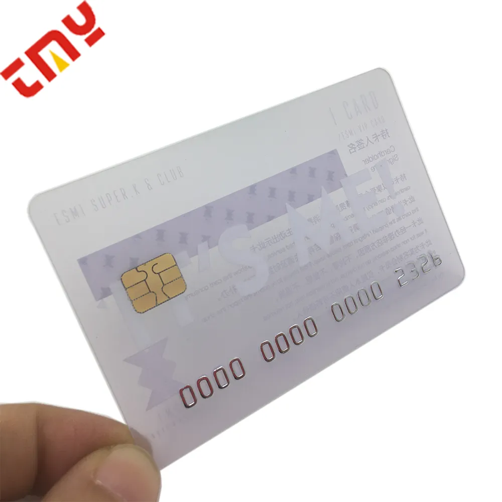 Customized Design Blank Pvc Id Card,Transparent Business Card Silk Screen Printing With Embossed Sreial Number