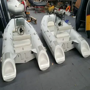 DeporteStar 12FT Rib Boat 360 dengan CE 3.6M Lambung Fiberglass Kaku Perahu Karet Perahu Nelayan