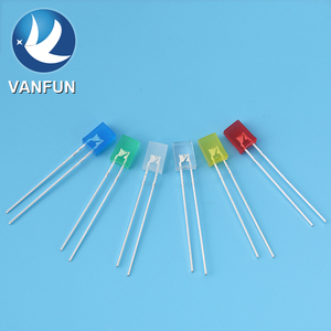 Vanfun 2*<span class=keywords><strong>5</strong></span>*7mm Rode Diffuse Vierkante <span class=keywords><strong>LED</strong></span> Diode RoHS-conform 6V met 5V Max. Omgekeerde Spanning 620-625nm Doorboormontage - Product Image 2