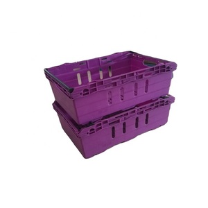 UGET Shallow Nestable and Stackable Plastic Bale Arm <strong>Crate</strong> Mesh Style Fruit Picking and Harvest Logistic <strong>Crate</strong> <strong>Box</strong> - Product Image 4