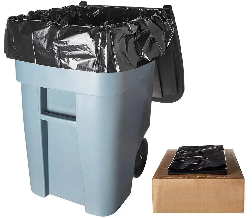 Contractor Trash Bags 42 Gallon 3.0 Mil Black Heavy Duty Garbage Bag 33x48 ich(50 Count)