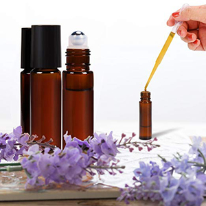 Rotolo di vetro ambrato da <span class=keywords><strong>10</strong></span> <span class=keywords><strong>ml</strong></span> su bottiglia a rullo per profumo di olio essenziale con sfera rimovibile in acciaio inossidabile - Product Image 6