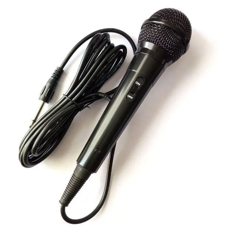 Dinamico professionale dj karaoke pa microfono con cavo microfono + 3.5mm& 6,3mm adattatori