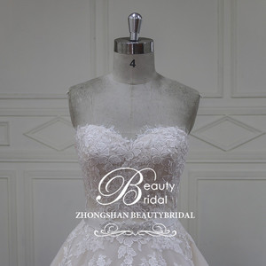 XFM016 chérie décolleté robe de bal robe de mariage avec détachable perlée ceinture - Product Image 2