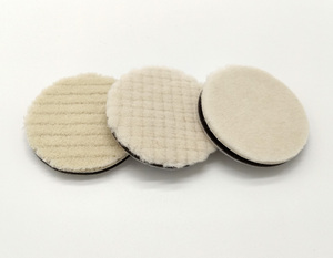Мини шерстяной шлифовальный <span class=keywords><strong>3</strong></span> дюймов балетки из овечьей шерсти с полировальной подложкой буферная прокладка с крюк и петля из овечьей шерсти прокладка из пеноматериала - Product Image 1