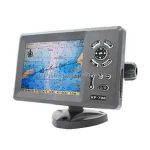 พลอตเตอร์ GPS ทางทะเล KP-708พร้อมเสาอากาศ GPS ภายในและทำงานกับ K-Chart และ C-Map