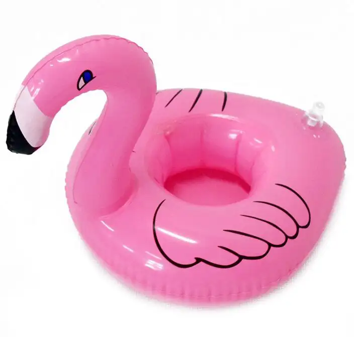 Fashion PVC inflatable Drink holder water floating flamingo cup holder In Promotion
