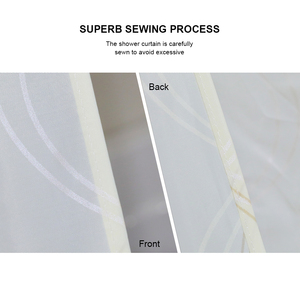 <span class=keywords><strong>Rideau</strong></span> de <span class=keywords><strong>douche</strong></span> sans crochet, tissu Polyester imperméable, couleur Beige, <span class=keywords><strong>Extra</strong></span> <span class=keywords><strong>Long</strong></span>, chic - Product Image 3