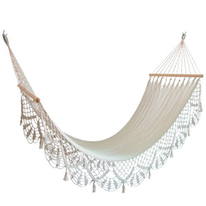 Hammock with Macrame Hanging Lace Fringe Hammock