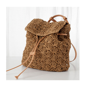 Fashion <strong>Bag</strong> for Ladies Holiday Backpack Woven <strong>Straw</strong> <strong>Bag</strong> Beach Handmade - Product Image 3